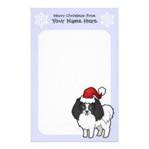 Christmas Phalene / Japanese Chin Customized Stationery
