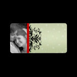 Christmas Photo  Bee Swirl  Address Labels -