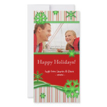 Christmas Photo Card Holiday Red Green Stripes photo cards by spacards Christmas Photo Card Holiday Red Green Stripes photo cards