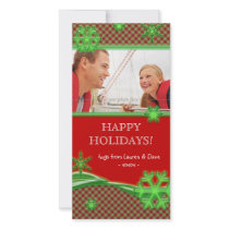Christmas Photo Card Holiday Red Green Tartan photo cards by spacards Christmas Photo Card Holiday Red Green Tartan photo cards