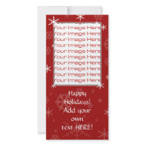 Christmas Photo Card Template Snowflakes photo cards