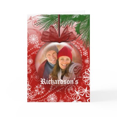 Christmas Photo Globe Greeting Card by TDSwhite