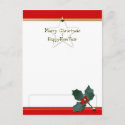 Christmas photo Postcard-red postcard