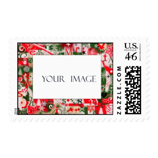 Christmas photo stamp template