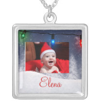 Christmas photo template necklaces