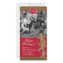 Christmas Photocards with Gingerbread Family Photo Cards