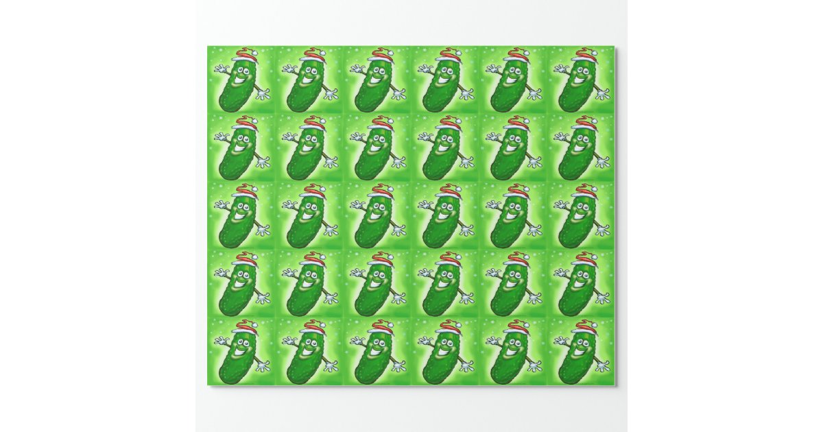 Christmas Pickle Wrapping Paper 