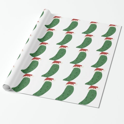 Christmas Pickle Wrapping Paper 