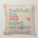 Christmas pillow Rudolph the red nosed reindeer