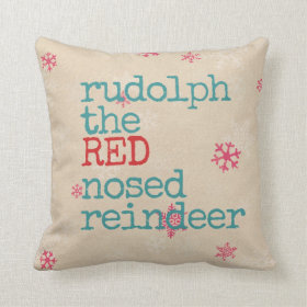 Christmas pillow Rudolph the red nosed reindeer