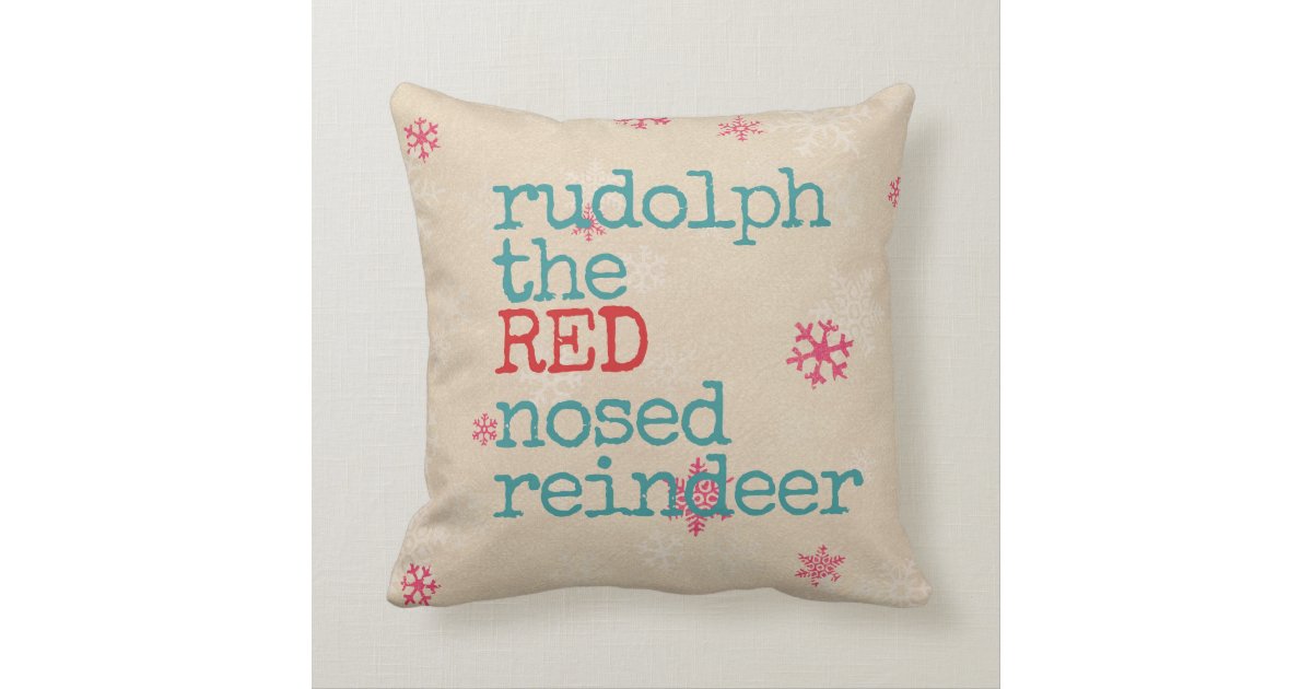 rudolph the red nosed reindeer pillow