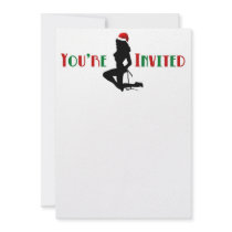Christmas Pin Up Girl Invitation