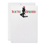 Christmas Pin Up Girl Invitation