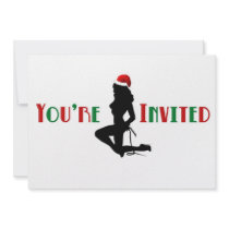 Christmas Pin Up Girl Invitation 2