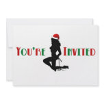 Christmas Pin Up Girl Invitation 2