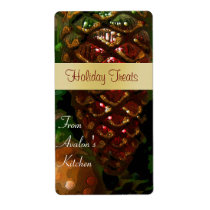 Christmas Pinecone Kitchen Treat Baking Label