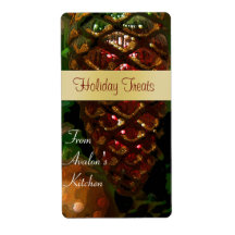 Christmas Pinecone Kitchen Treat Baking Label