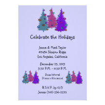 Christmas Pinecones Holiday Party Invitations