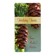 Christmas Pinecones Kitchen Treat Baking Label