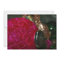 Christmas Pink Bauble Invitation
