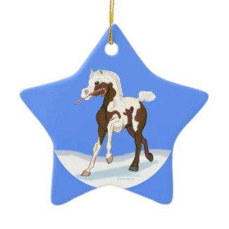 Christmas Pinto Foal ornament