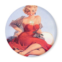 Christmas Pinup Fridge Magnets