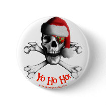 Christmas Pirate Button