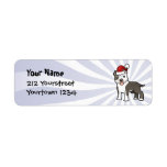 Christmas Pitbull / American Staffordshire Terrier Custom Return Address Labels