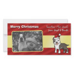 Christmas Pitbull / American Staffordshire Terrier Picture Card