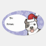 Christmas Pitbull / American Staffordshire Terrier Stickers
