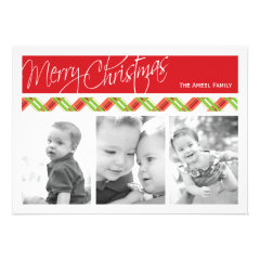 Christmas Plaid | Holiday 3 Photo Card