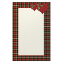 "Christmas Plaid Love" stationery by cowboyannie "Christmas Plaid Love" stationery