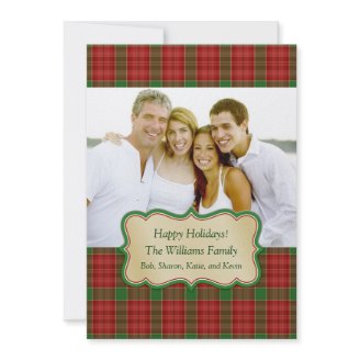 Christmas Plaid Photo Card