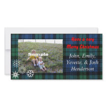 Christmas Plaid Photocard by DizzyDebbie Christmas Plaid Photocard