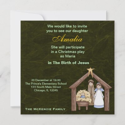 Christmas Plays invitations