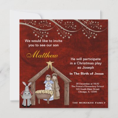 Christmas Plays invitations