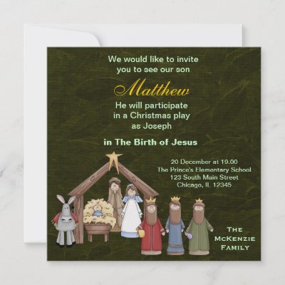 Christmas Plays invitations