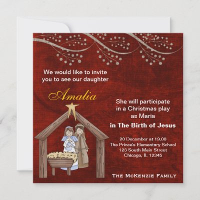 Christmas Plays invitations