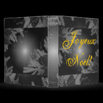 Christmas Poinsettia Black And Grey In French binders by Yve_13 Christmas Poinsettia Black And Grey In French binders