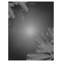 Christmas Poinsettia Black And Grey letterhead