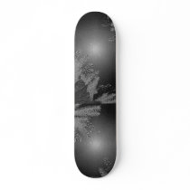 Christmas Poinsettia Black And Grey skateboards