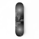 Christmas Poinsettia Black And Grey Skate Board Deck