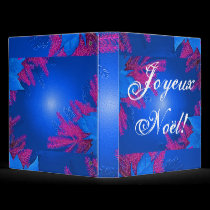Christmas Poinsettia Blue And Pink In French binders by Yve_13 Christmas Poinsettia Blue And Pink In French binders