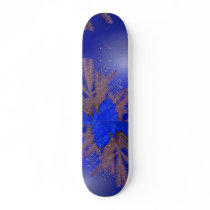 Christmas Poinsettia Blue I skateboards