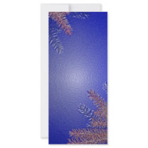 Christmas Poinsettia Blue Custom Rack Cards