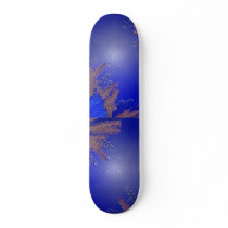 Christmas Poinsettia Blue skateboards