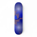 Christmas Poinsettia Blue Skateboard