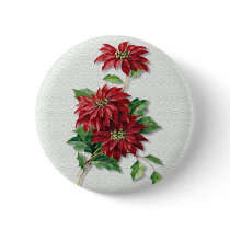 Christmas Poinsettia Buttons