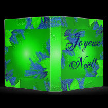 Christmas Poinsettia Green And Blue In French binders by Yve_13 Christmas Poinsettia Green And Blue In French binders