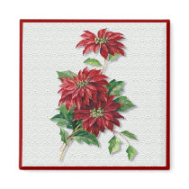 Christmas Poinsettia magnets